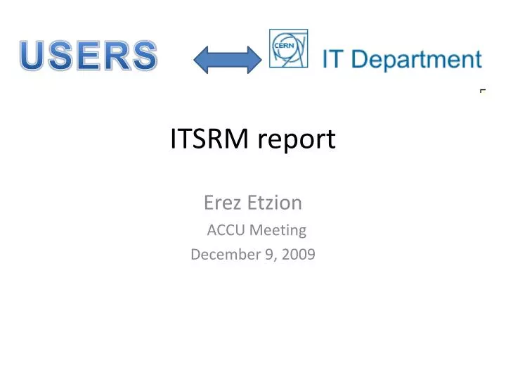 itsrm report