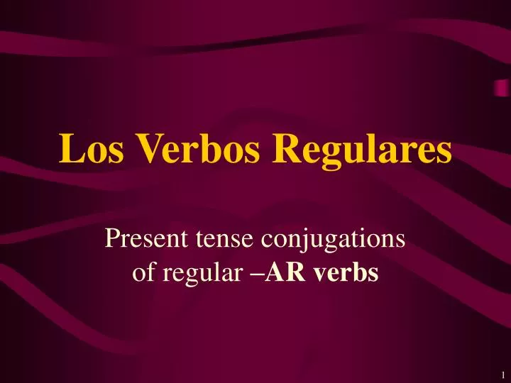 los verbos regulares