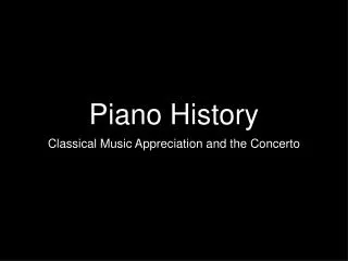 Piano History