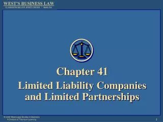 Chapter 41 Limited Liability Companies and Limited Partnerships