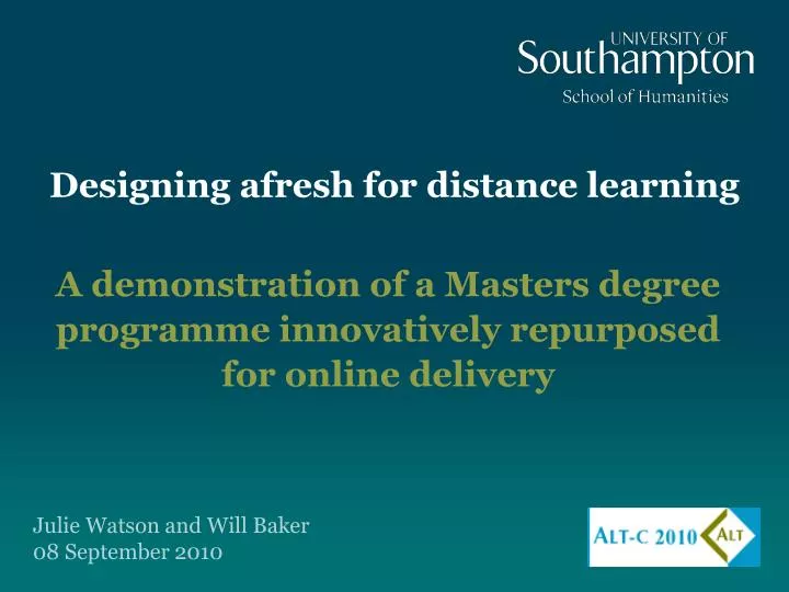 designing afresh for distance learning