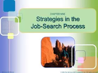 Strategies in the Job-Search Process