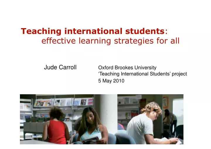 teaching international students effective learning strategies for all