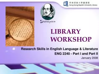 LIBRARY WORKSHOP