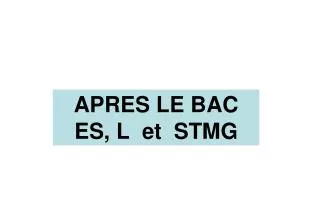 apres le bac es l et stmg