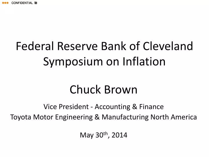 federal reserve bank of cleveland symposium on inflation