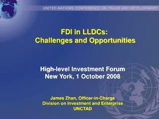 FDI in LLDCs: Challenges and Opportunities
