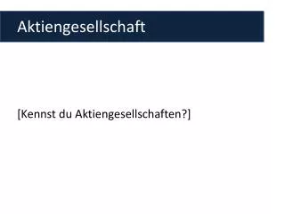 aktiengesellschaft