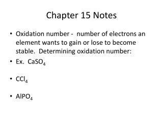 Chapter 15 Notes