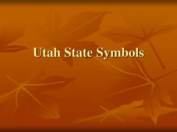 utah state symbols