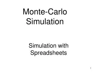 Monte-Carlo Simulation