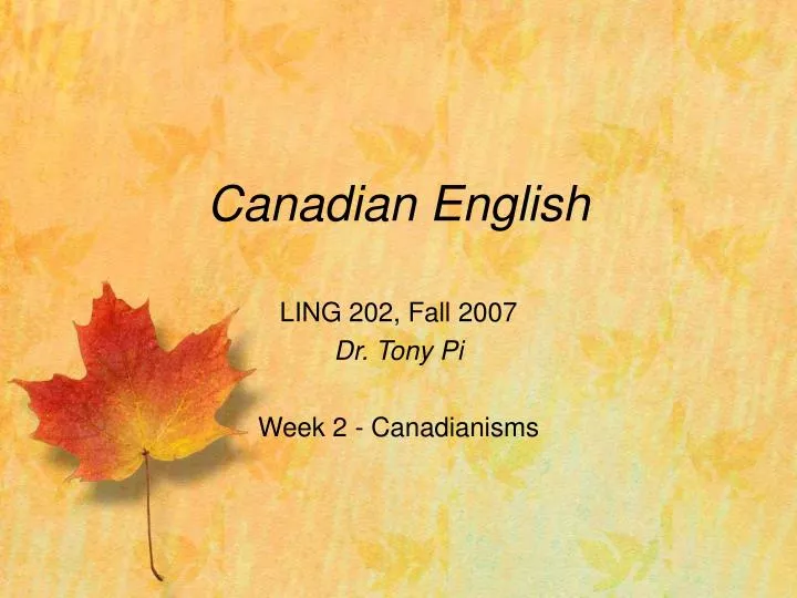 canadian english