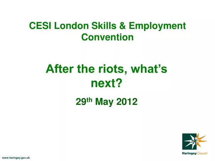 cesi london skills employment convention