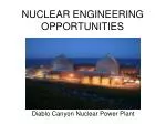 NUCLEAR ENGINEERING OPPORTUNITIES - slide 1
