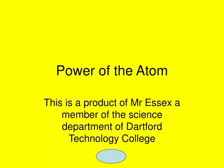 power of the atom