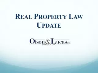 Real Property Law Update
