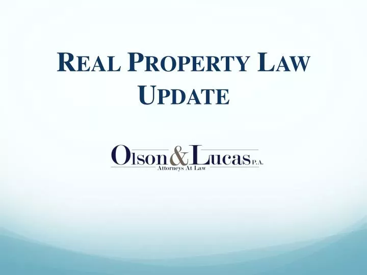 real property law update