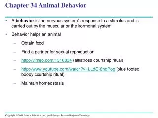Chapter 34 Animal Behavior