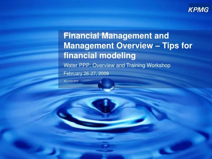 financial management and management overview tips for financial modeling