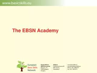 The EBSN Academy