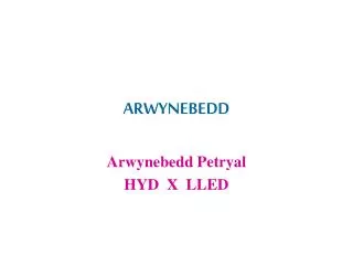 arwynebedd