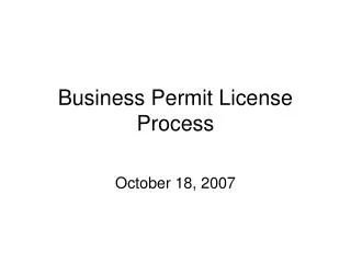 Business Permit License Process