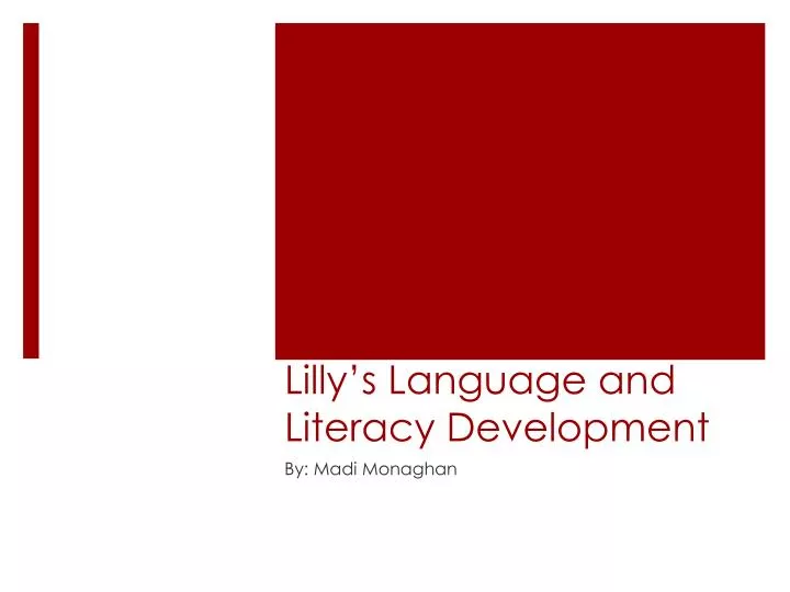 lilly s language and literacy development
