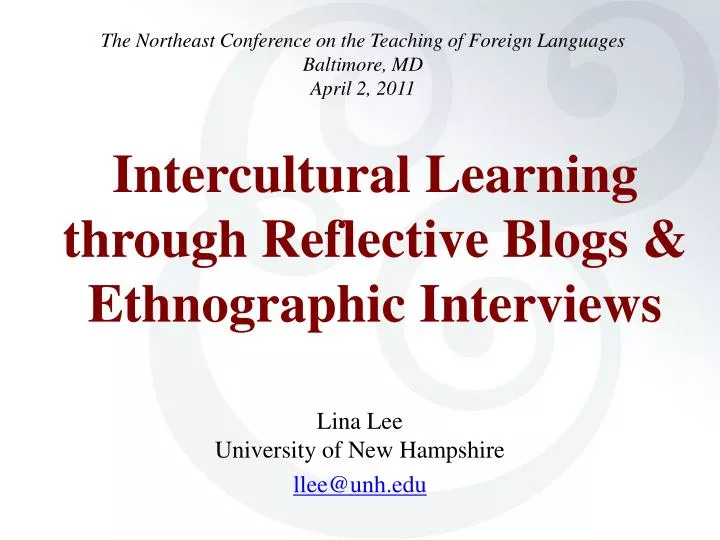 intercultural learning through reflective blogs ethnographic interviews
