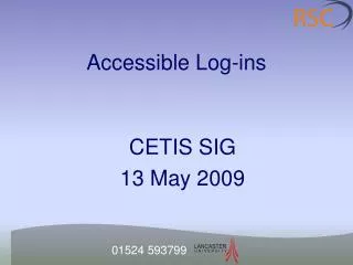 Accessible Log-ins