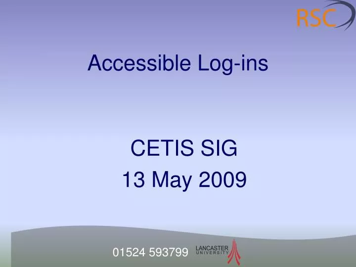 accessible log ins