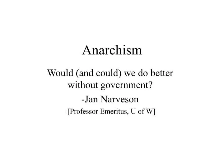 anarchism