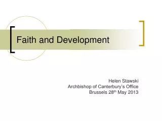 Faith and Development
