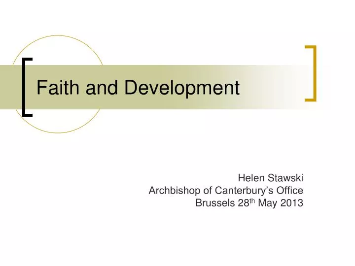 faith and development