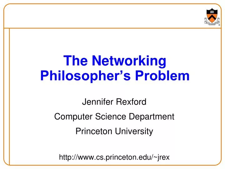 the networking philosopher s problem
