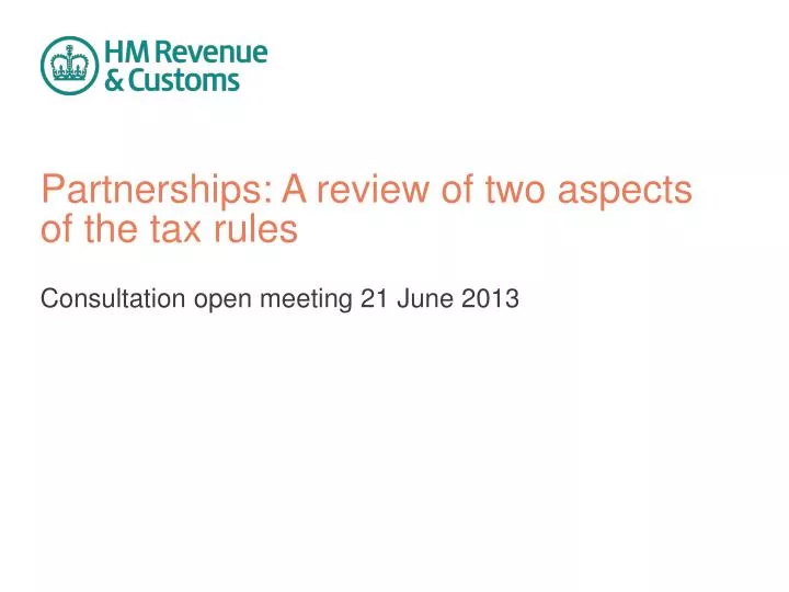 partnerships a review of two aspects of the tax rules