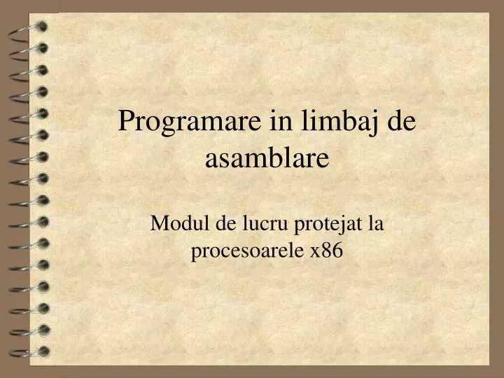 programare in limbaj de asamblare