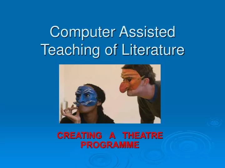 computer assisted teaching of literature