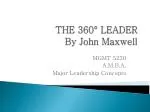 THE 360° LEADER By John Maxwell - slide 1