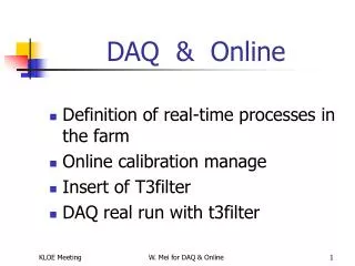 DAQ &amp; Online