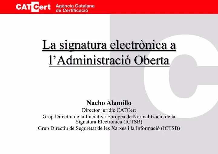 la signatura electr nica a l administraci oberta