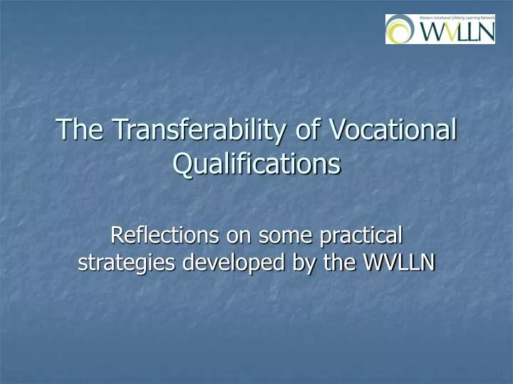 the transferability of vocational qualifications