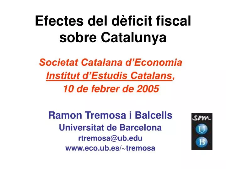 efectes del d ficit fiscal sobre catalunya