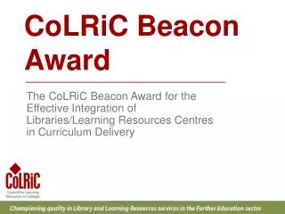 CoLRiC Beacon Award