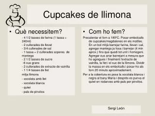 cupcakes de llimona