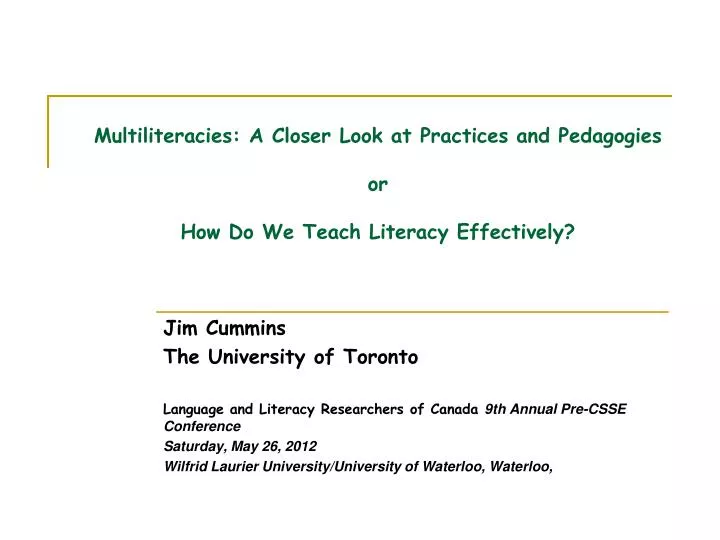 multiliteracies a closer look at practices and pedagogies or how do we teach literacy effectively