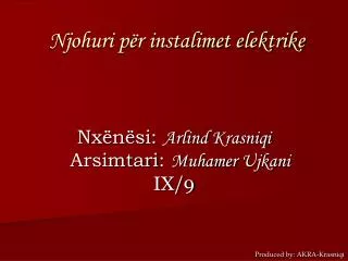njohuri p r instalimet elektrike