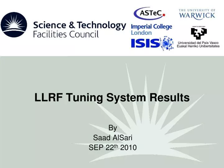 llrf tuning system results