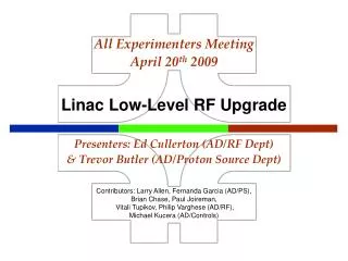 Linac Low-Level RF Upgrade