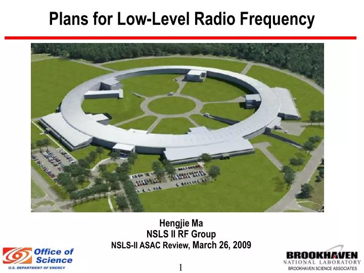 plans for low level radio frequency