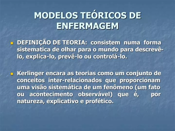 modelos te ricos de enfermagem